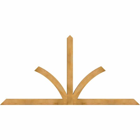 Ekena Millwork Richland Rough Sawn Timber Gable Bracket, Western Red Cedar, 96"W x 48"H x 4"D x 4"F, 12/12 Pitch GBW096X48X0404RIC00RWR